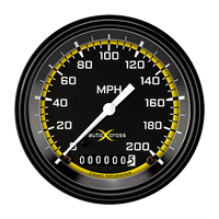 Classic Instruments AutoCross Yellow 3-3/8" Speedometer Gauge - AX57YBLF