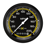 Classic Instruments Autocross Yellow 3" Speedometer Gauge (200 MPH) - AX57YBLC