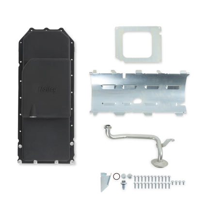 Holley Gen III Hemi Swap Oil Pan - Mid-Sump Non-VVT - Black - 302-60BK