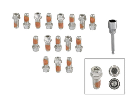 Mr Gasket Mr. Gasket Headlock Locking Header Bolts - 3/8-16 x 3/4 Inch - Set of 16 - 2231G