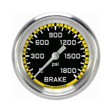 Classic Instruments Autocross Yellow 2-5/8" Brake Pressure Gauge - AX367YAPF