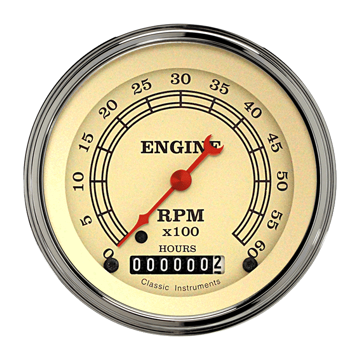 Classic Instruments Vintage 3 3/8" Tachometer - VT60HSLF