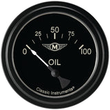 Classic Instruments Moal 2-5/8" Oil Pressure Electric Gauge (100 PSI) - MA281BLC