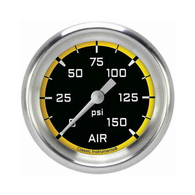Classic Instruments Autocross Yellow 2 5/8" Air Pressure Gauge - AX318YAPF