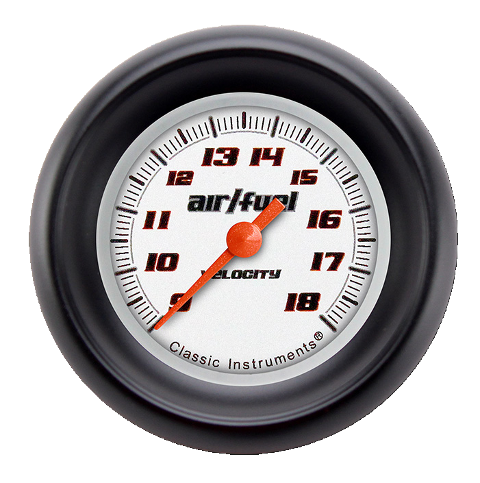 Classic Instruments Velocity White 2 1/8" Air Fuel Ratio Gauge - VS194WBLF