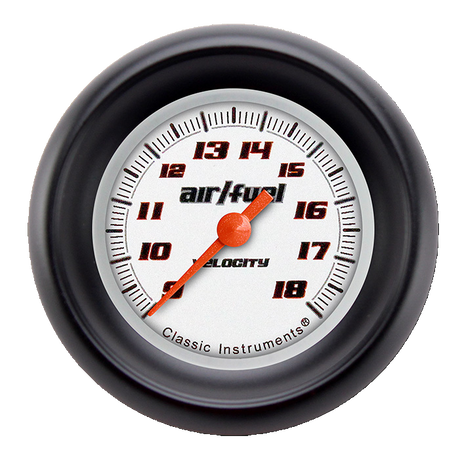 Classic Instruments Velocity White 2 1/8" Air Fuel Ratio Gauge - VS194WBLF