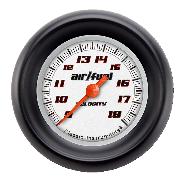 Classic Instruments Velocity White 2 1/8" Air Fuel Ratio Gauge - VS194WBLF