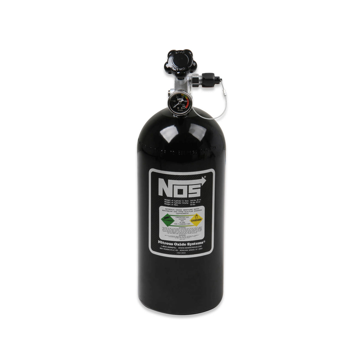 NOS Supercharger Wet Nitrous System, Black Plate & Plumbing, Black 10 lb Bottle - 02520BNOS