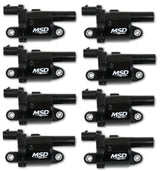 MSD Ignition Coil - Blaster Series - Gen V GDI Engine - Black - 8-Pack- Round - 826883