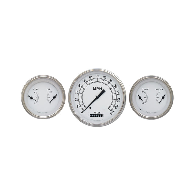 Classic Instruments Classic White 3 Gauge Set - CW64SLF