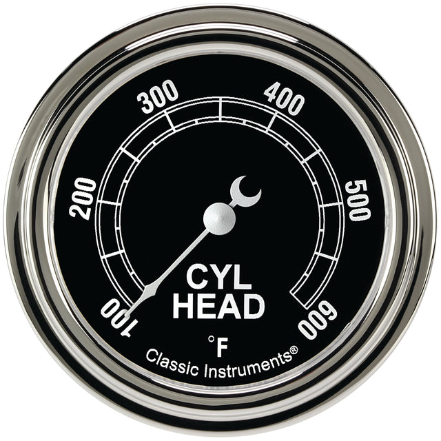Classic Instruments Traditional 2-5/8" Cylinder Head Tempature Gauge - TR397SLF