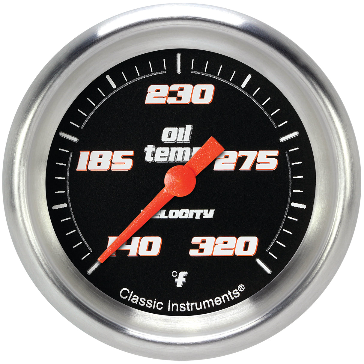 Classic Instruments Velocity Black 2-5/8" Oil Temperature Gauge - VS328BAPF