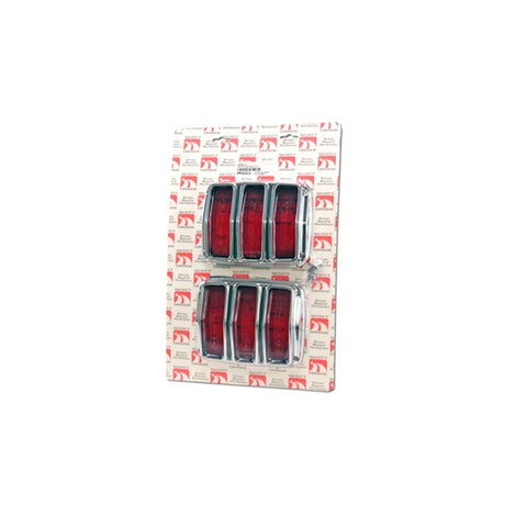 Scott Drake Tail Light Lens and Bezel Kit - KIT-ELC-3