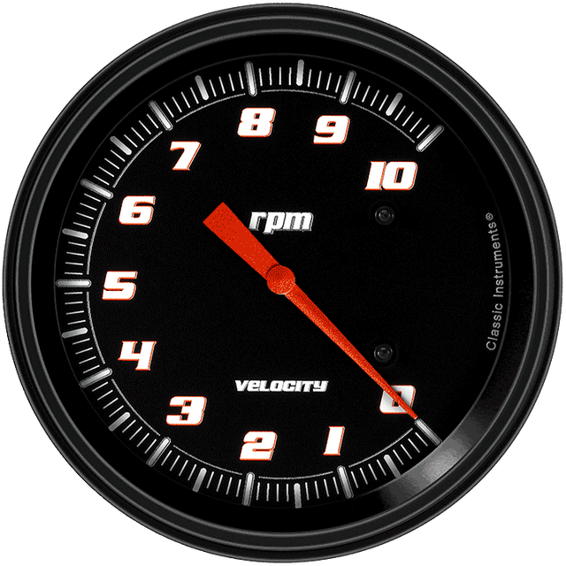 Classic Instruments Velocity Black 4 5/8" Tachometer - VS71BBLF