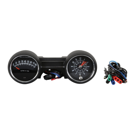 Scott Drake 1964-65 Mustang Rally Pac 8K RPM Plain Black (No Logo) - C5ZZ-10B960K-NL