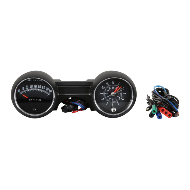 Scott Drake 1964-65 Mustang Rally Pac 8K RPM Plain Black (No Logo) - C5ZZ-10B960K-NL