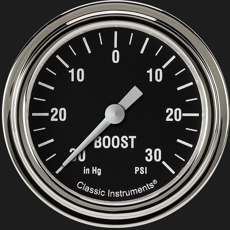 Classic Instruments Hot Rod 2 5/8" Boost/Vac Gauge - HR341SLF