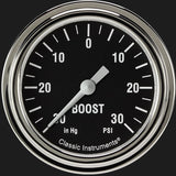Classic Instruments Hot Rod 2 5/8" Boost/Vac Gauge - HR341SLF