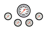 Classic Instruments Velocity White Five Gauge Set 354 - VS354WBLF