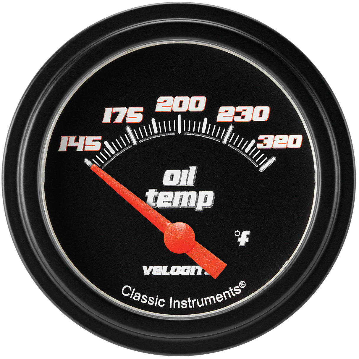 Classic Instruments Velocity Black 2-5/8" Oil Temperature Gauge - VS228BBLF