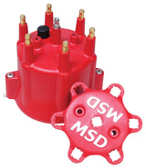 MSD Chevy MSD 6 Cylinder HEI Distributor Cap w/Retainer - 8014