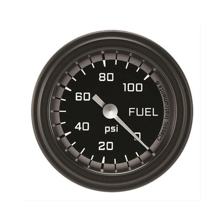 Classic Instruments Autocross Gray 2 1/8" Fuel Pressure Gauge, 100 psi - AX146GBLF