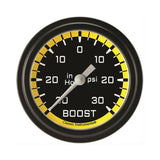 Classic Instruments Autocross Yellow 2-5/8" Boost/Vacuum Gauge - AX341YBLF