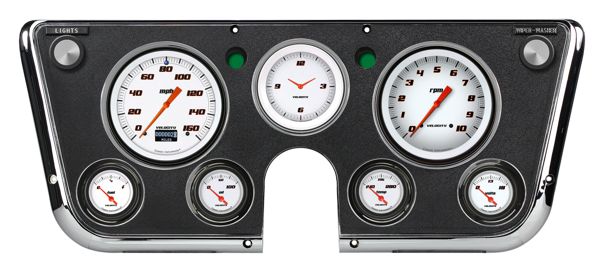 Classic Instruments Velocity White 1967-72 Chevy Truck - CT67DVSW