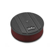 Holley 120-157 Finned Vintage Style Air Cleaner - 14" Diameter x 4" Tall - Round