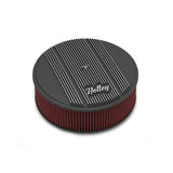 Holley 120-157 Finned Vintage Style Air Cleaner - 14" Diameter x 4" Tall - Round