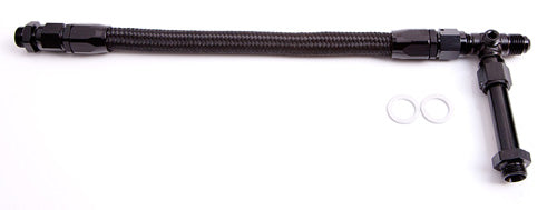 Aeroflow Carburettor Inlet Rail Kit -6AN Black Finish. Suits Barry Grant/Demon Dual Fuel Line (AF161-06BLK) AF161-06BLK