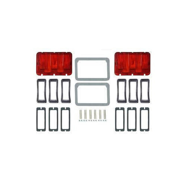Scott Drake Tail Light Bezel and Lens Concours Kit - KIT-ELC-6-DLX