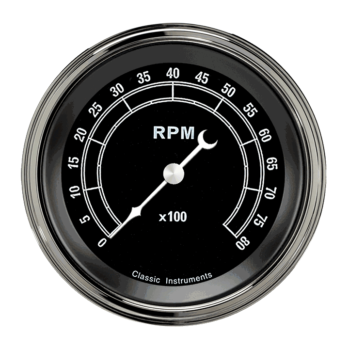 Classic Instruments TRADITIONAL 3IN TACH 8000 RPM - TR80SLC