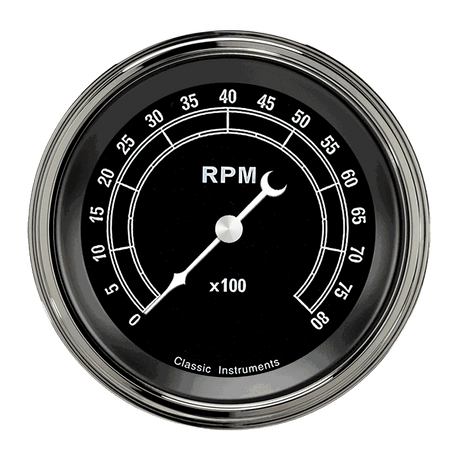 Classic Instruments TRADITIONAL 3IN TACH 8000 RPM - TR80SLC