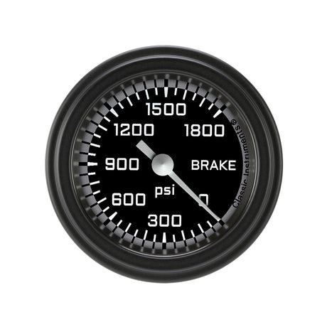 Classic Instruments AutoCross Gray 2 1/8" Brake Pressure Gauge - AX167GBLF