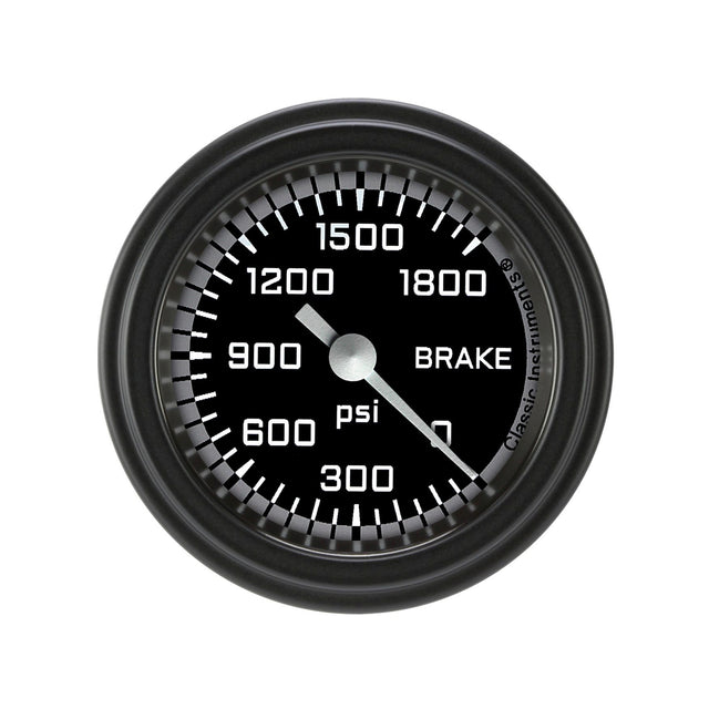 Classic Instruments AutoCross Gray 2 1/8" Brake Pressure Gauge - AX167GBLF