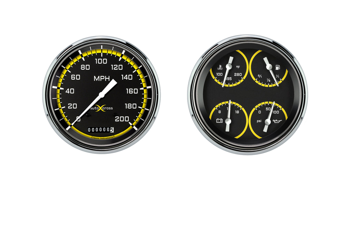 Classic Instruments 1947-53 AutoCross Yellow Truck Package - CT47AXY52