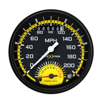 Classic Instruments AutoCross Yellow 3-3/8" Ultimate Speedometer Gauge - AX20YBLF