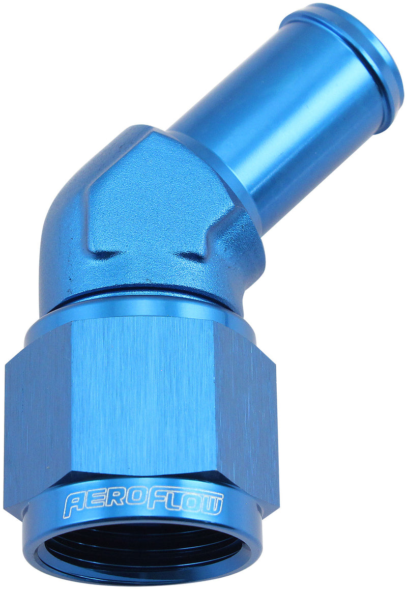 Aeroflow 45° Hose Barb 5/8" to -10AN Blue Finish (AF412-10) AF412-10