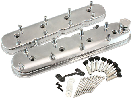 Aeroflow GM LS Factory Valve Cover Set, Standard Height, Polished Finish - AF77-5018P AF77-5018P