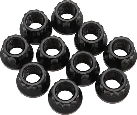 Aeroflow 12-Point Nuts, Chrome Moly Black Oxide, 10-Pack - AF34-32-0011 AF34-32-0011