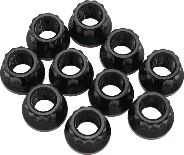 Aeroflow 12-Point Nuts, Chrome Moly Black Oxide, 10-Pack - AF34-32-0011 AF34-32-0011