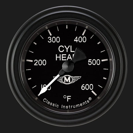 Classic Instruments Moal Bomber 2 1/8" Cylinder Head Temp. Gauge - MA197BLF