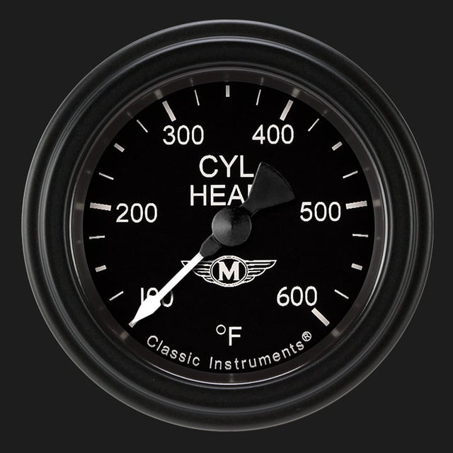 Classic Instruments Moal Bomber 2 1/8" Cylinder Head Temp. Gauge - MA197BLF