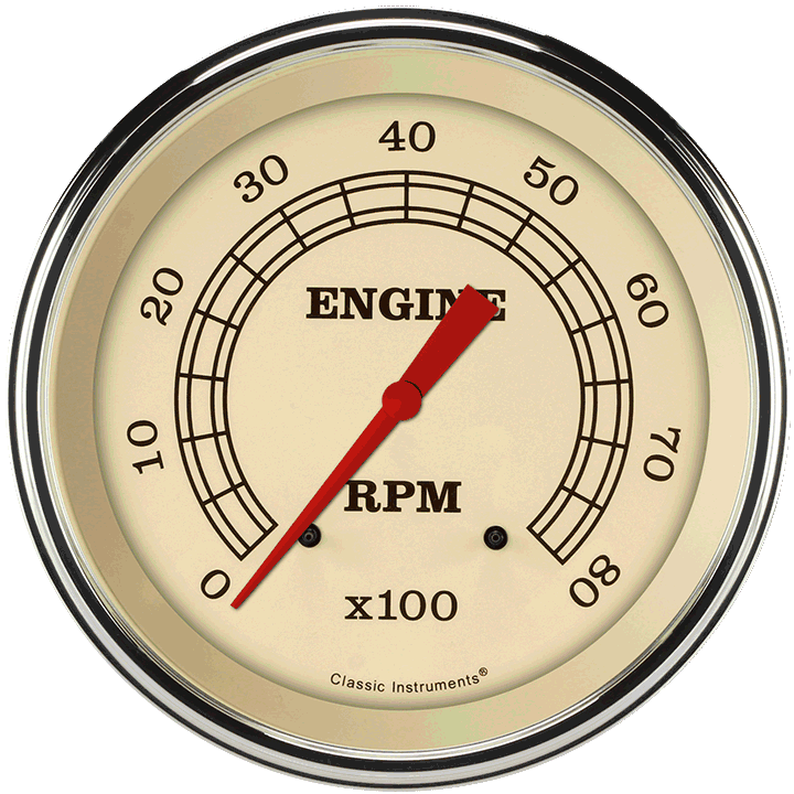 Classic Instruments VINTAGE 5IN TACH 8000 RPM - VT71SLC