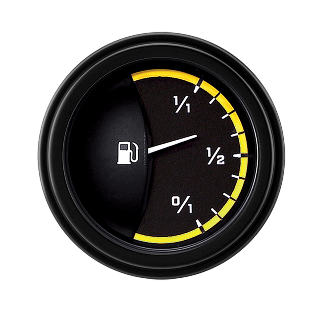 Classic Instruments AutoCross Yellow 2 1/8" Fuel - AX14YBLF