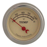 Classic Instruments Vintage 2-1/8" Centigrade Temperature Gauge - VT25SLF