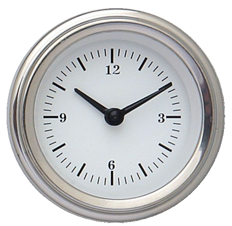 Classic Instruments WHITE HOT 2IN CLOCK W/RESET - WH90SLC