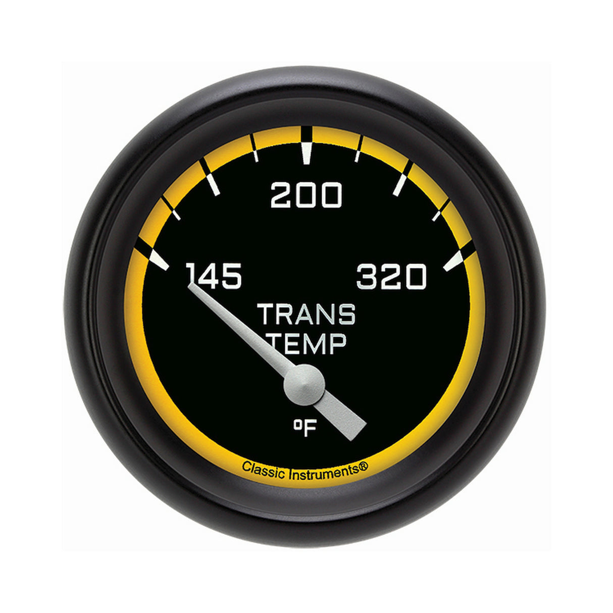 Classic Instruments Autocross Yellow 2 5/8" Transmission Temperature Gauge - AX227YBPF