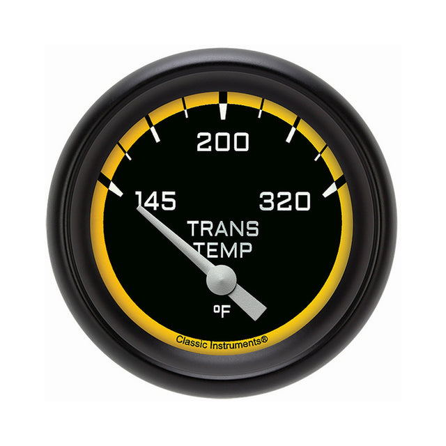 Classic Instruments Autocross Yellow 2 5/8" Transmission Temperature Gauge - AX227YBPF